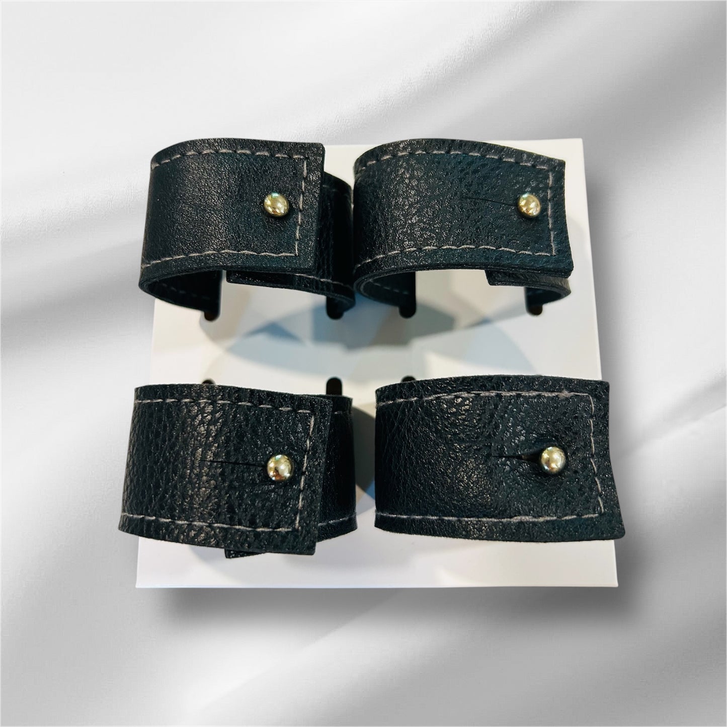 Handmade Guajira Indigenous Black Napkin Ring Set of 4