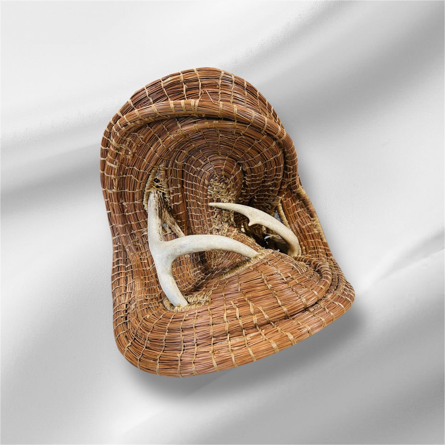 Hand-Crafted Pine Needle Basket by Jenny Wrenn Designs