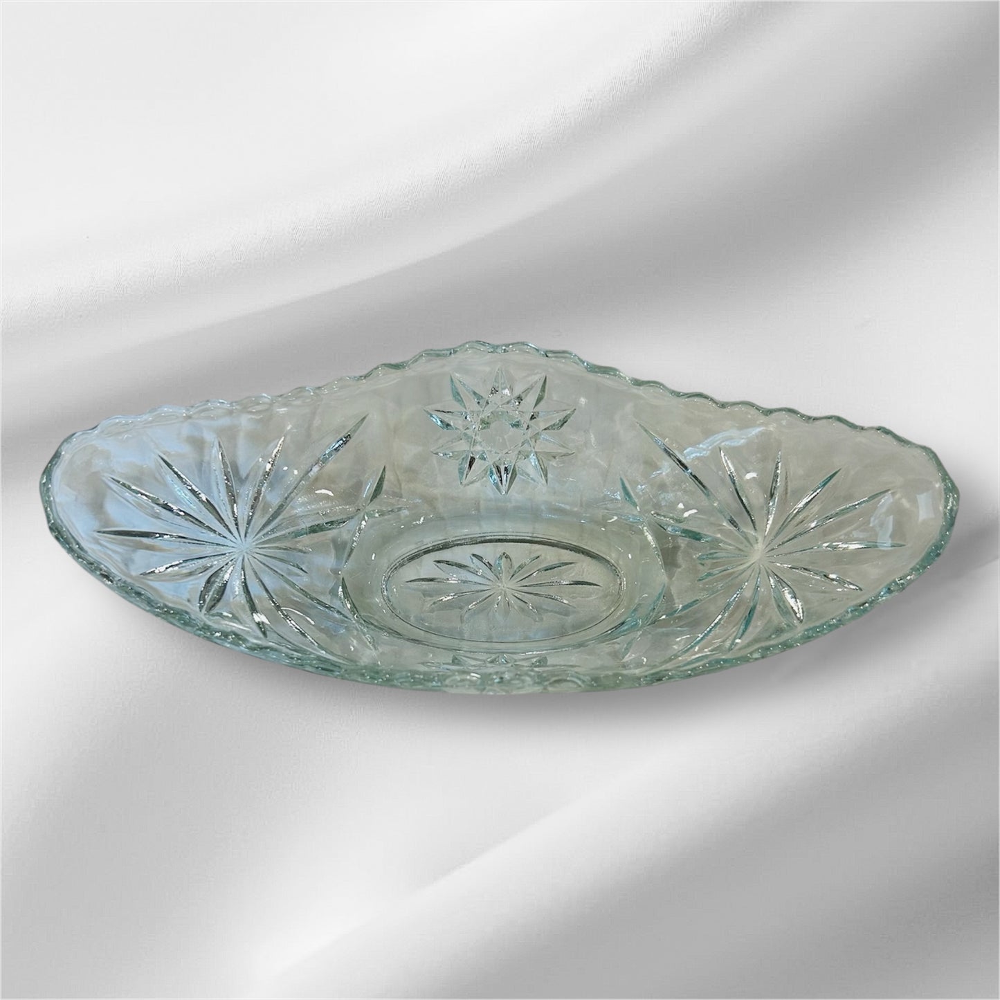 Vintage Cut Glass Ice Cream Bowl Set of 2