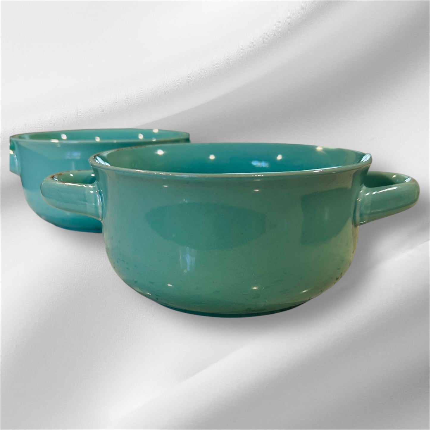 Green Serving Bowls Set of 2