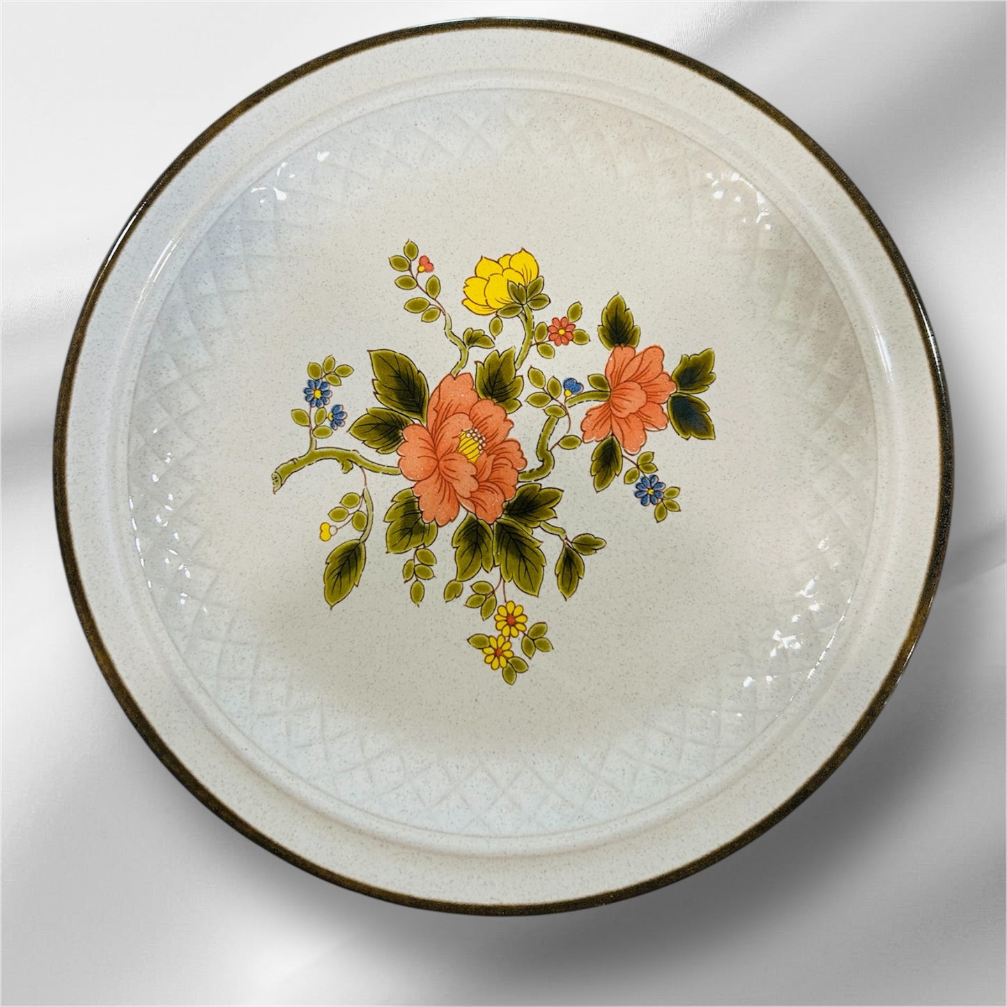 Color Stone Flower Plate By Nikko Set of 6