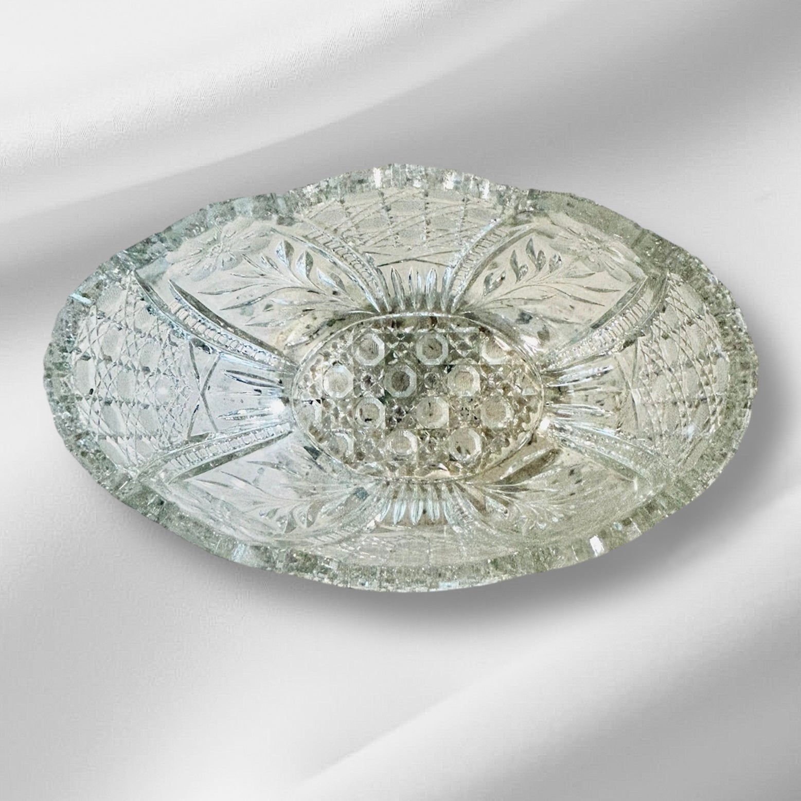 Antique American Cut Glass Bowl