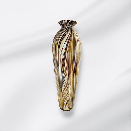 Mid-Century Painted Glass Vase