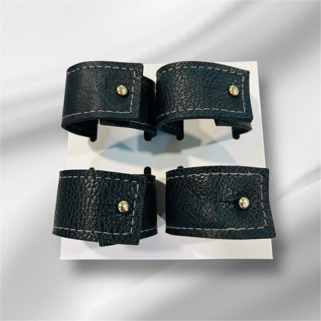 Handmade Guajira Indigenous Black Napkin Ring Set of 4