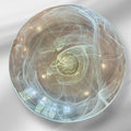 Blue Round Painted Glass Vase