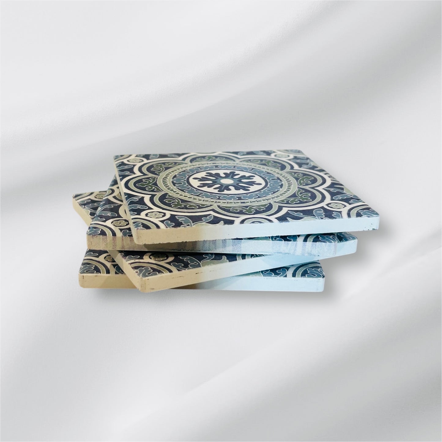 Blue Tile Coaster (set of 4)