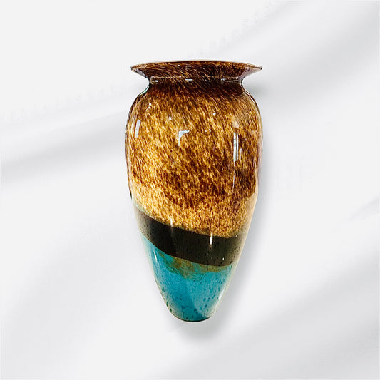 Oval Curve-Neck Glass Vase