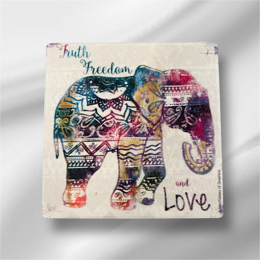 Elephant Ceramic Coaster set of 4