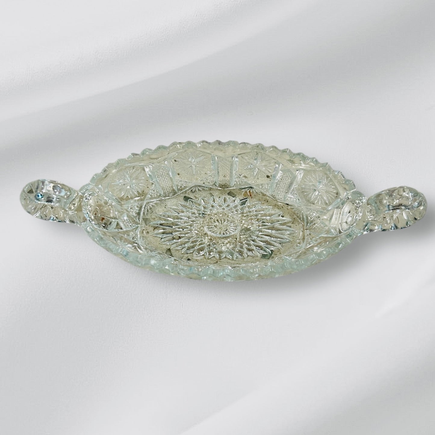 American Cut Glass Condiment Tray
