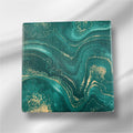 Green Ceramic Coaster set of 4