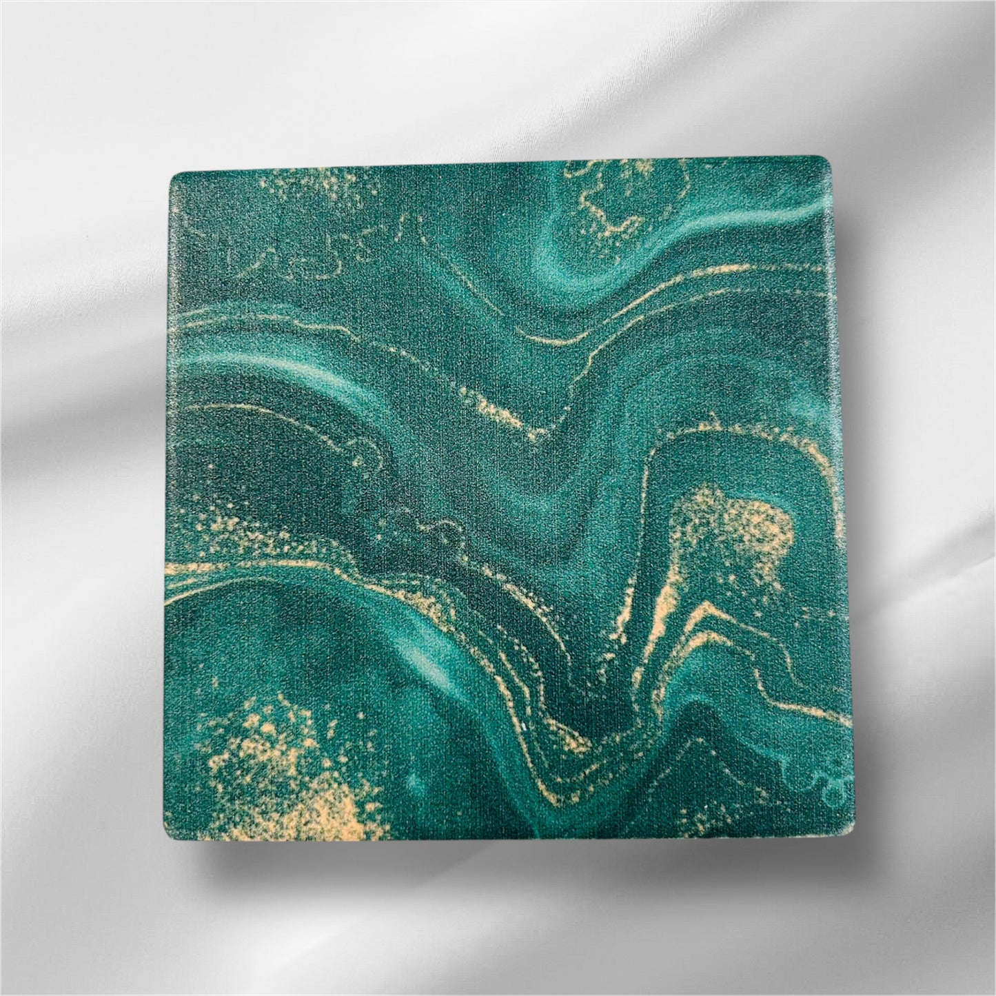 Green Ceramic Coaster set of 4