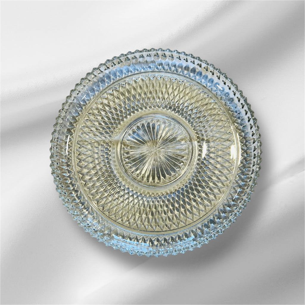 Triangle Design Glass Platter