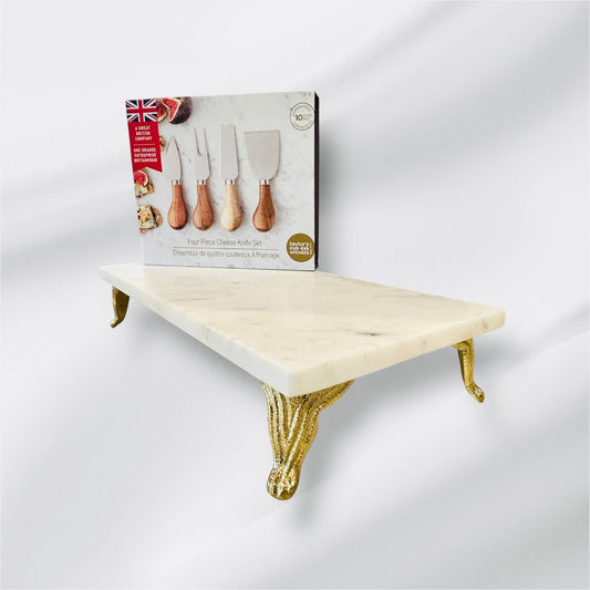 Marble Cheese Tray & knive Set