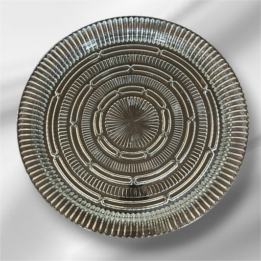 Anchor Hocking Queen Mary clear depression glass serving platter.