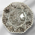 Vintage Federal Glass 13" Pioneer Crimped Round Serving Bowl