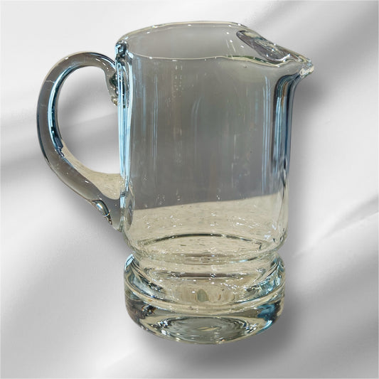 Retro Clear Glass Pitcher