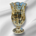 Vintage Block Lead Crystal 7" Tulip Vase