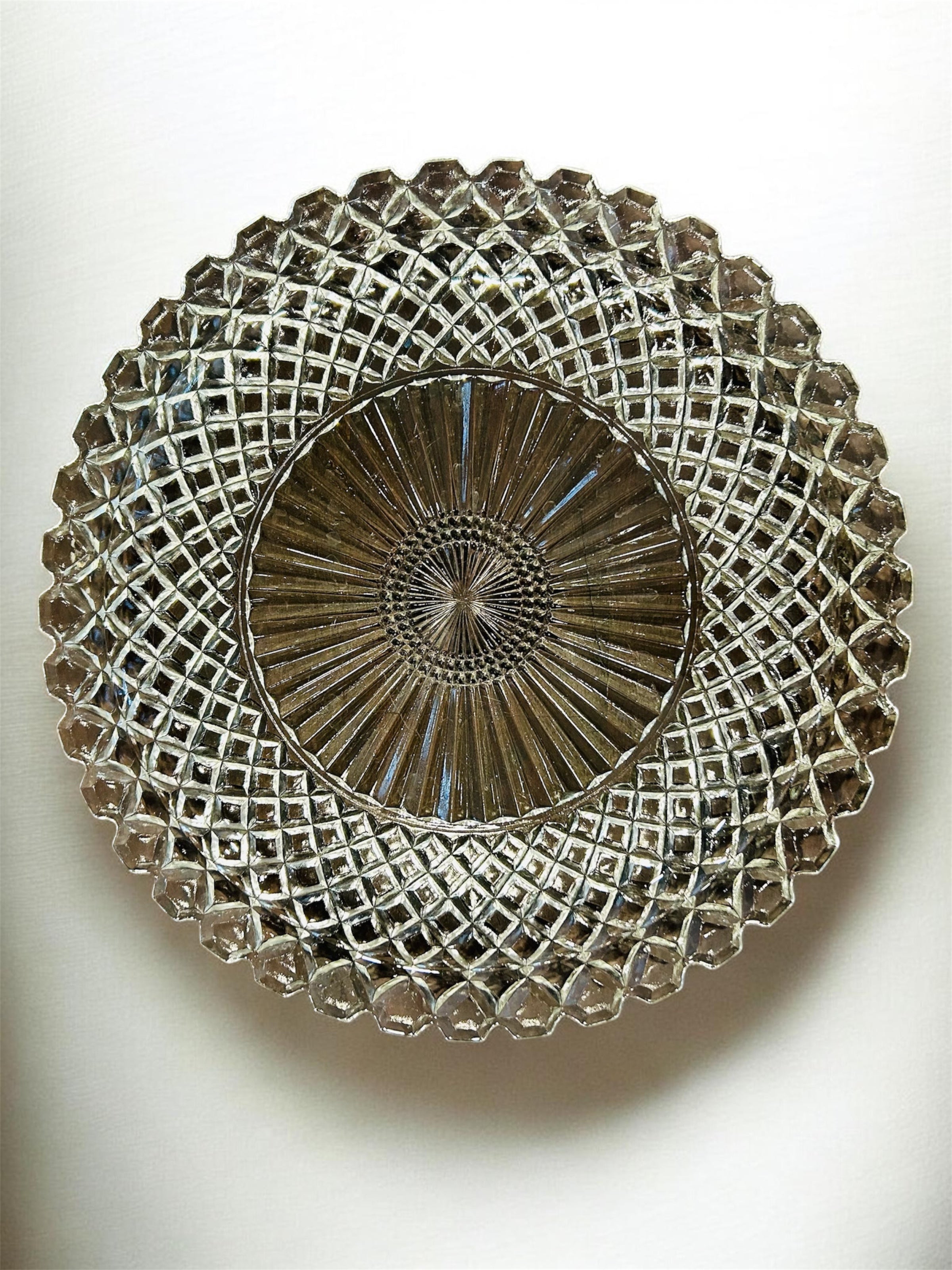 Waffle-Pattern. Anchor Hocking Platter 1944
