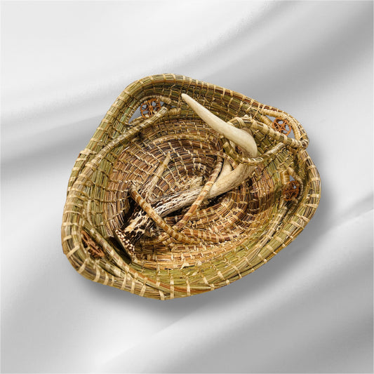 Hand-Crafted Pine Needle Basket by Jenny Wrenn Designs