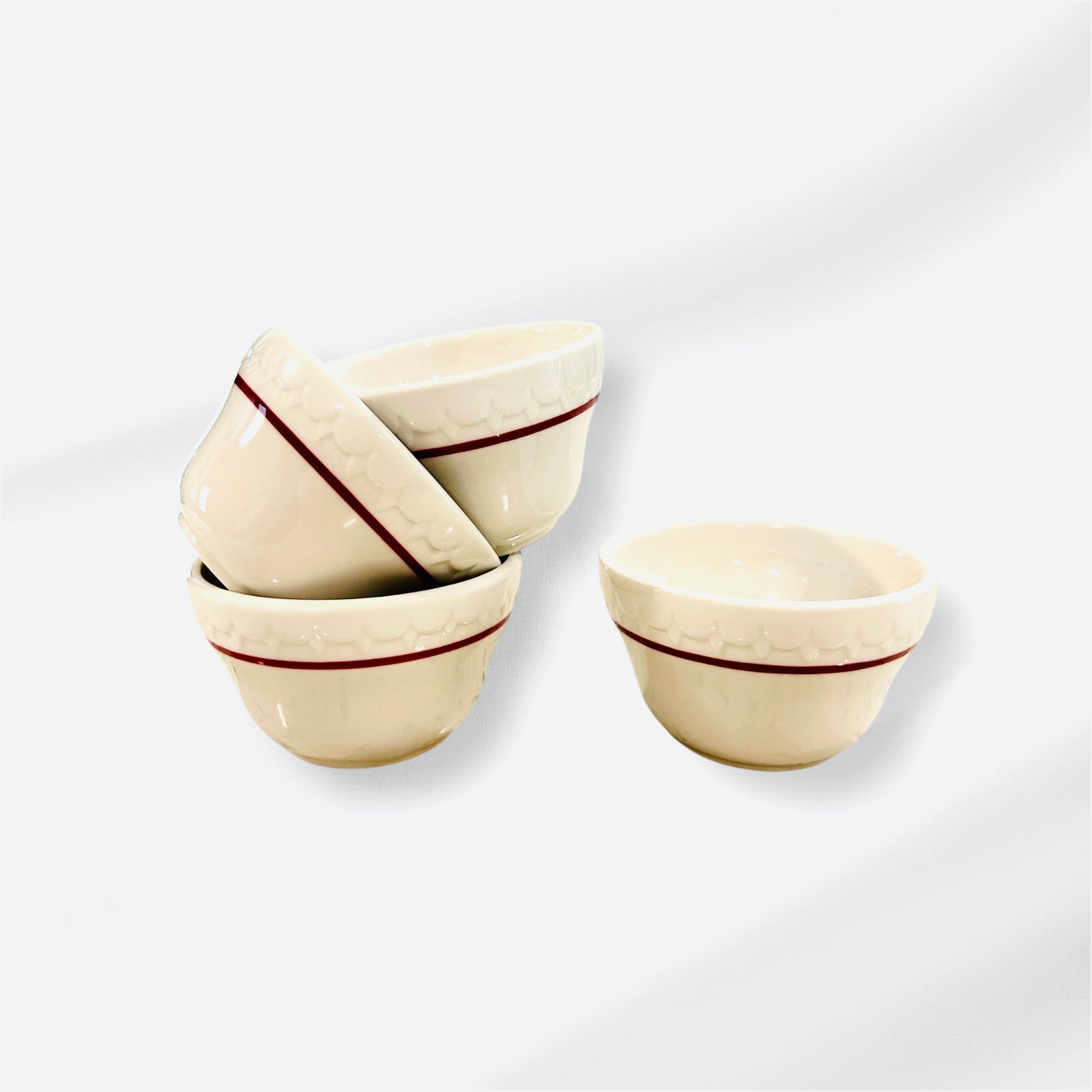 Porcelain Soup Ramekin Cups Set of 4