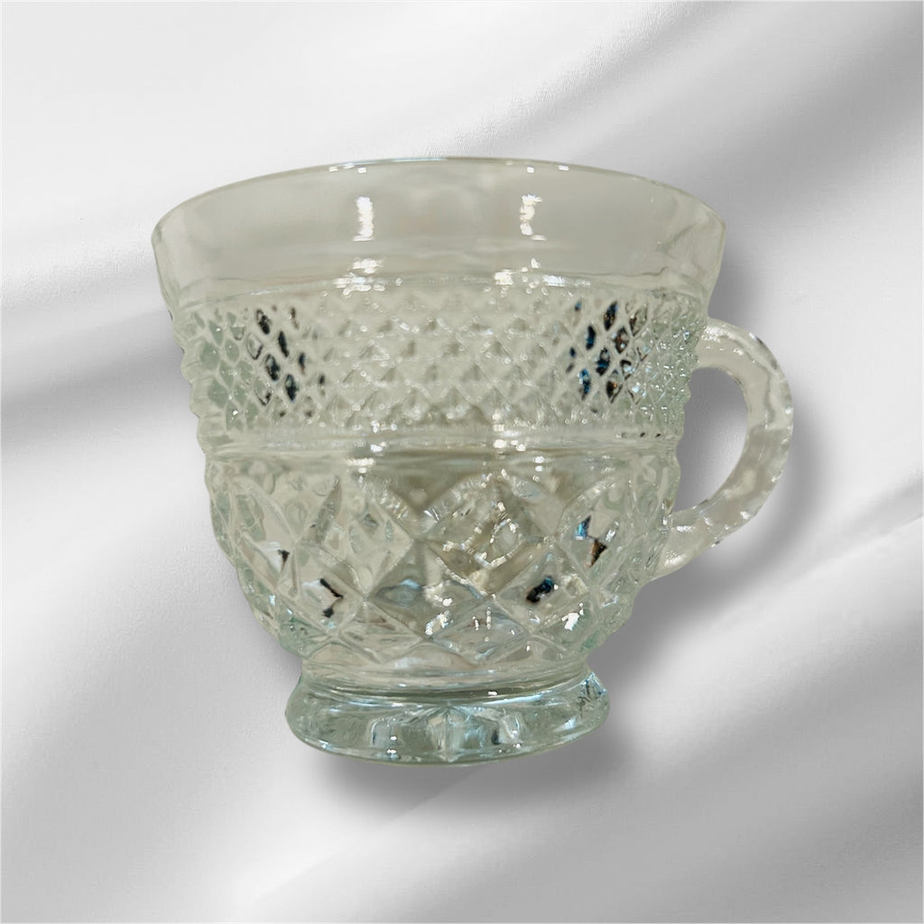 Glass Dessert Tray with Coffee Cup. Set of 7