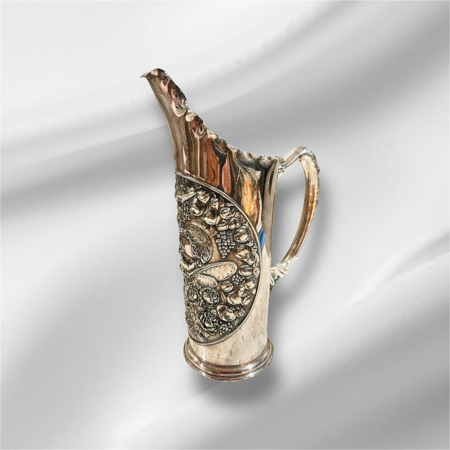 1880 Antique Silverplate Pitcher "Devine Love" James W. Tufts