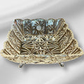 Square american brilliant cut glass bowl