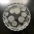 Crystal Platter Molded Design Raised Edge