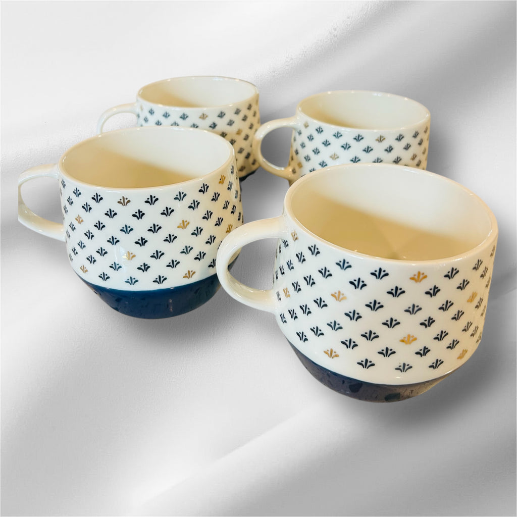 Coffee/Tea Mugs Bone China By Thirsty stone. Set of 4