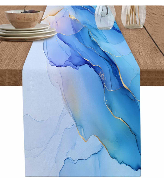 Table Runner Gold Cotton-Linen Large