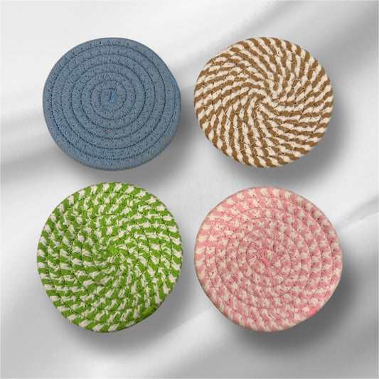 Handmade Venezuelan Multicolor Coasters Set of 4