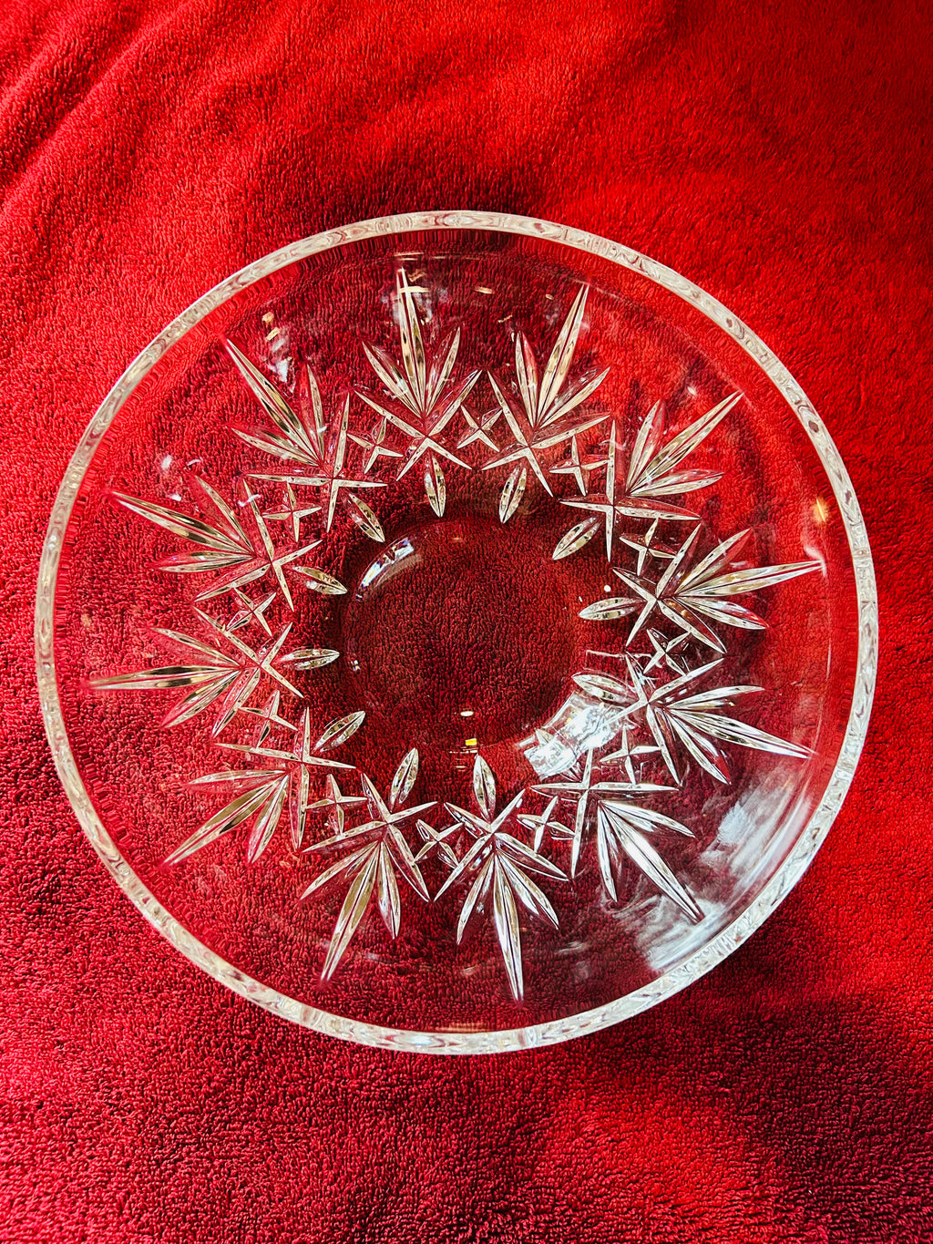 Lenox Etched Crystal Clear 9" Cut Bowl
