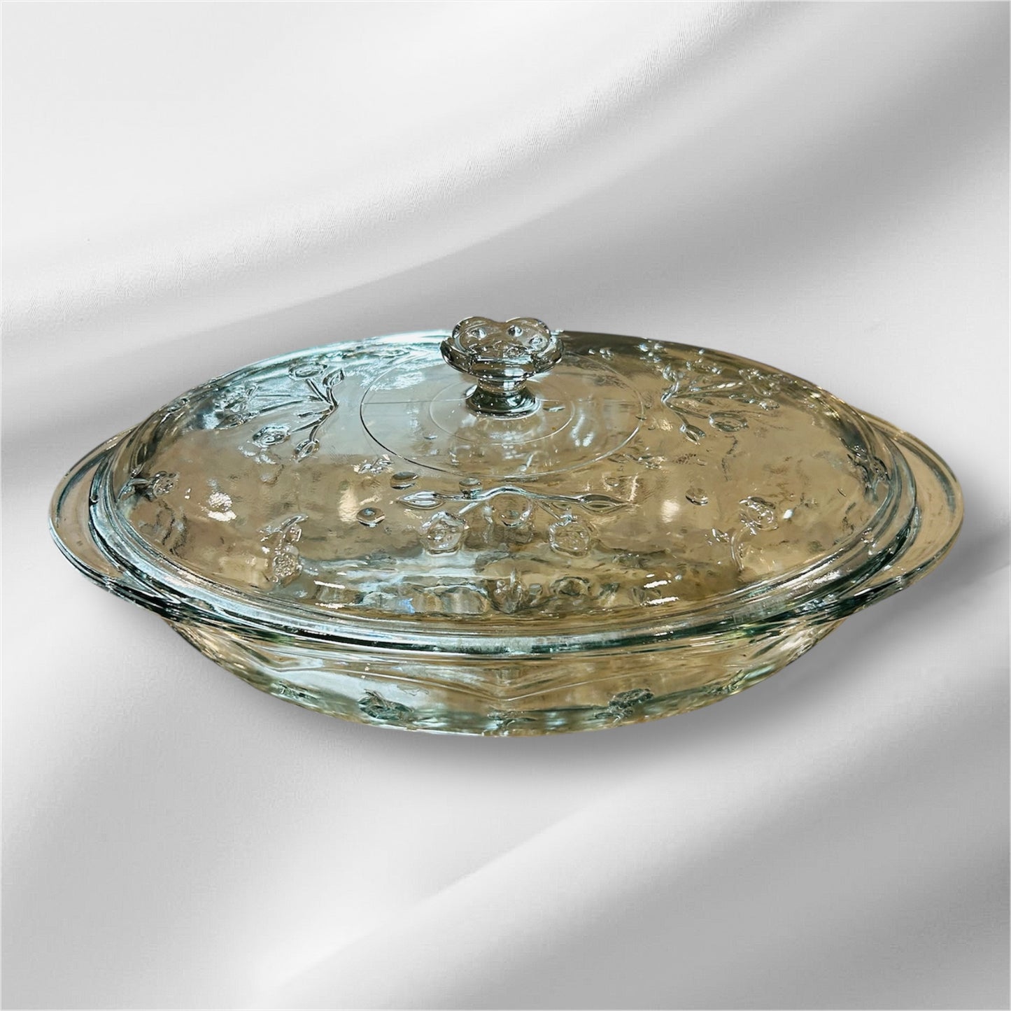 ANCHOR HOCKING SAVANNAH CASSEROLE BAKING DISH FLORAL