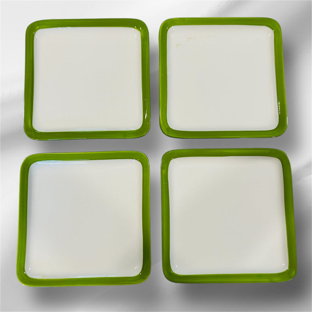Omada Green or Blue Premium Square Set of 4