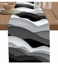 Table Runner Black Cotton-Linen Medium