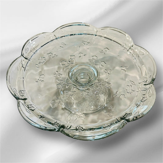 Anchor Hocking Glass Cake Pedestal