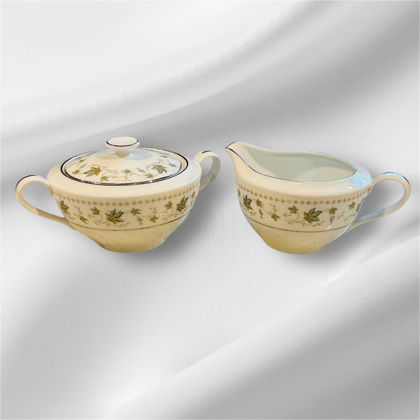 Vintage Rose China Japan Springtime Dessert Set