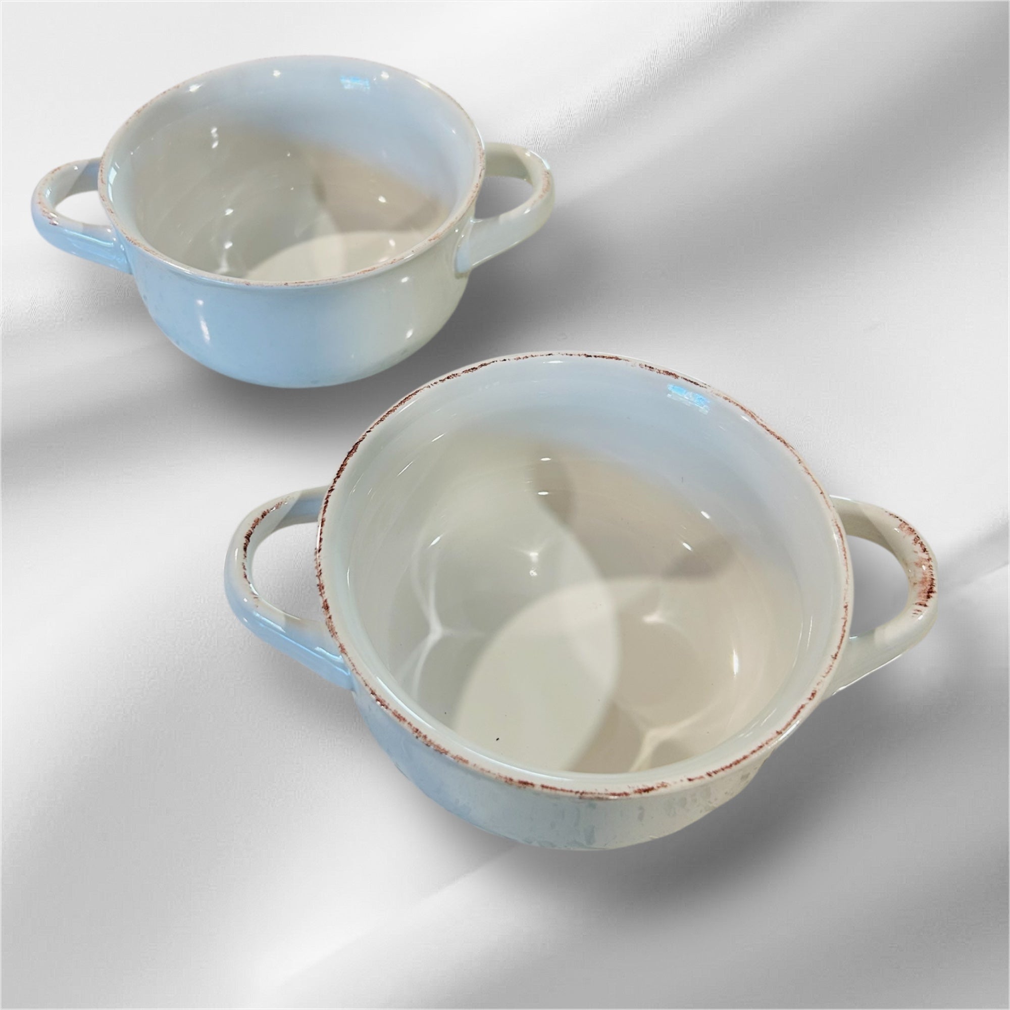 White Serving Bowls Set of 2